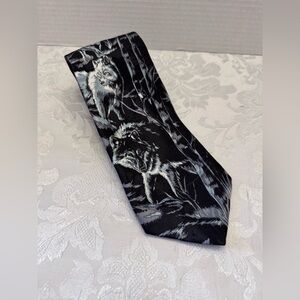 Surrey Wolf Pack In The Woods At Night Black Tie Retro Vintage Dad Wedding